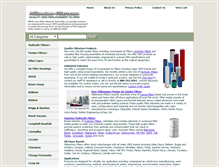 Tablet Screenshot of millennium-filters.com